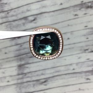 Vtg. Daniel Swarovski Midnight Blue Clip-Ons